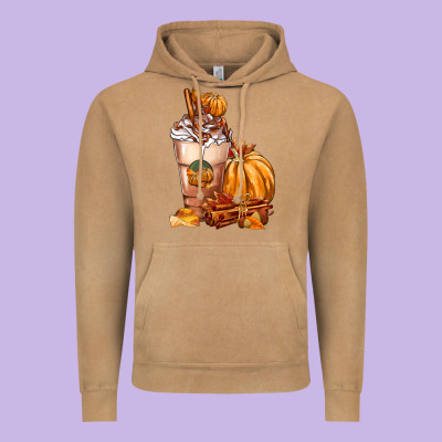 Pumpkin Spice Coffee Vintage Hoodie Designed By Fadigitalartstudio