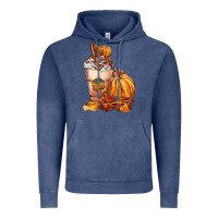 Vintage Denim Pumpkin Spice Coffee Vintage Hoodie - FaDigitalArtStudio