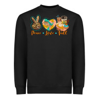 Black peace love fall Heavyweight Sweatshirt - BarkalooDesign