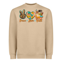 Mushroom peace love fall Heavyweight Sweatshirt - BarkalooDesign