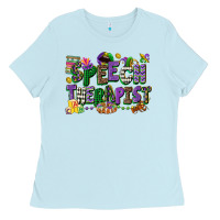 Speech Therapist Mardi Gras Cowgirl Ladies Tee | Teevron