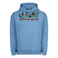 Pigment Pebble Blue classy with a savage side Urban Hoodie - JahusDesignShop