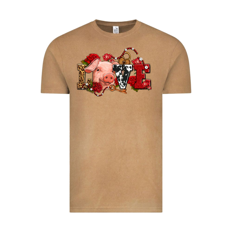 Love With Pig Olivia Vintage Tee by OliviaCreatesArt | Teevron