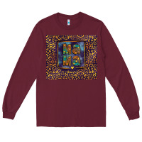 Burgundy Leopard mama Long Sleeve Tee - FaDigitalArtStudio