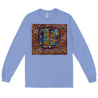 Colony Blue Leopard mama Long Sleeve Tee - FaDigitalArtStudio