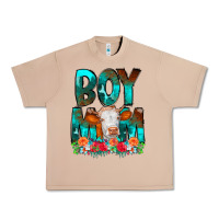 Burro Boy Mom Flowers Cow Urban Heavy Tee - CowCowDesign