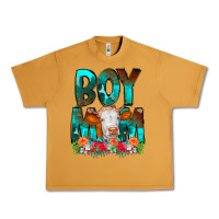Peanut Butter Boy Mom Flowers Cow Urban Heavy Tee - CowCowDesign