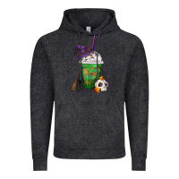 Vintage Black Halloween Spooky Pumpkins Frappe Vintage Hoodie - FaDigitalArtStudio