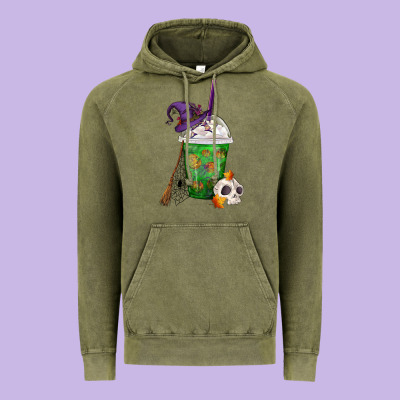 Halloween Spooky Pumpkins Frappe Vintage Hoodie Designed By Fadigitalartstudio