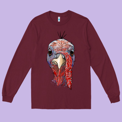 Gobble Face Long Sleeve Tee Designed By Ranaportraitstore