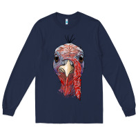 Navy gobble face Long Sleeve Tee - RanaPortraitStore