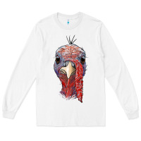 White gobble face Long Sleeve Tee - RanaPortraitStore