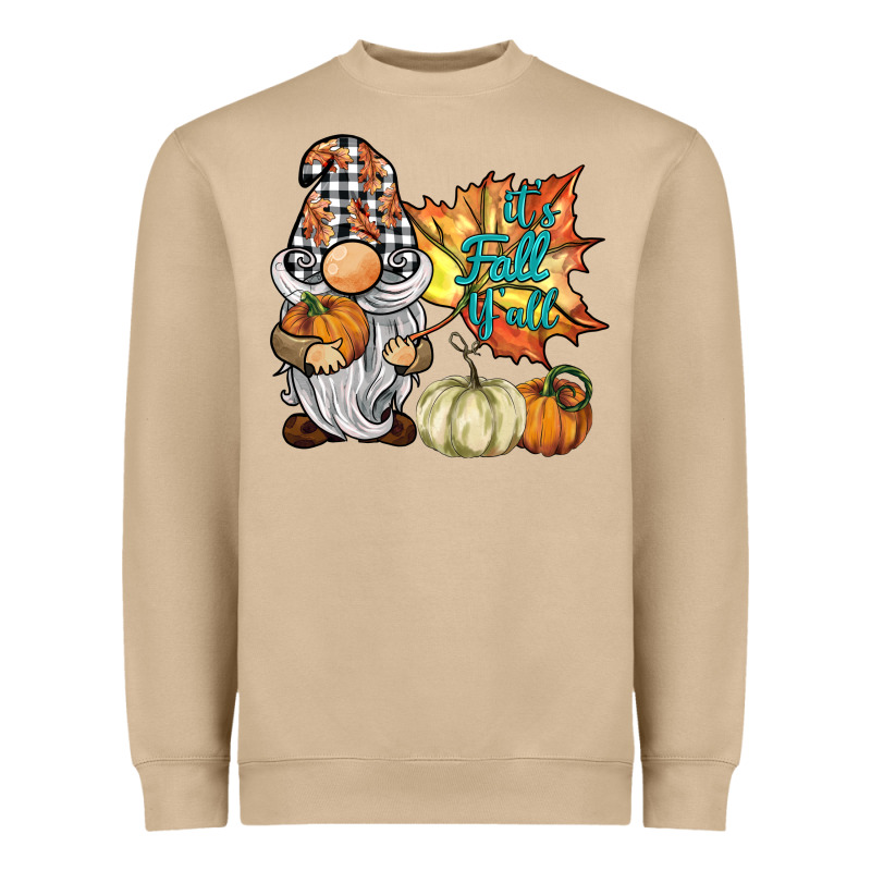 It's Fall Y'all Gnome Heavyweight Sweatshirt by BarkalooDesign | Teevron