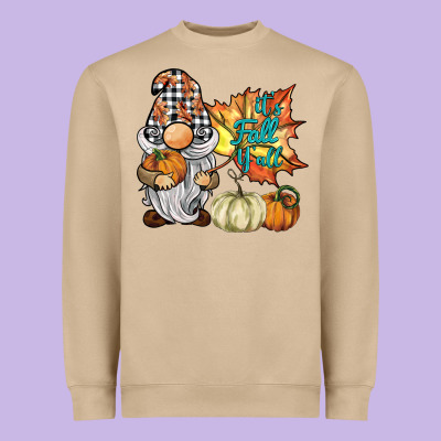 It's Fall Y'all Gnome Heavyweight Sweatshirt Designed By Barkaloodesign