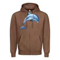 Chestnut dolphin Zipper Hoodie - BarkalooDesign