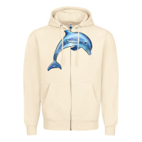 Sandshell dolphin Zipper Hoodie - BarkalooDesign
