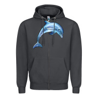 Smoke dolphin Zipper Hoodie - BarkalooDesign
