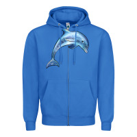 True Royal dolphin Zipper Hoodie - BarkalooDesign