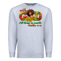Heather Grey with god all things are possible juneteenth Premium Sweatshirt - AdoDesignShop