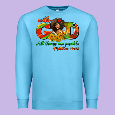 With God All Things Are Possible Juneteenth Premium Sweatshirt Designed By Adodesignshop