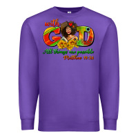 Purple with god all things are possible juneteenth Premium Sweatshirt - AdoDesignShop