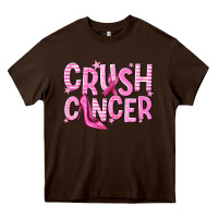 Chocolate Brown crush cancer Heavy Core Tee - NancyCooperArtShop