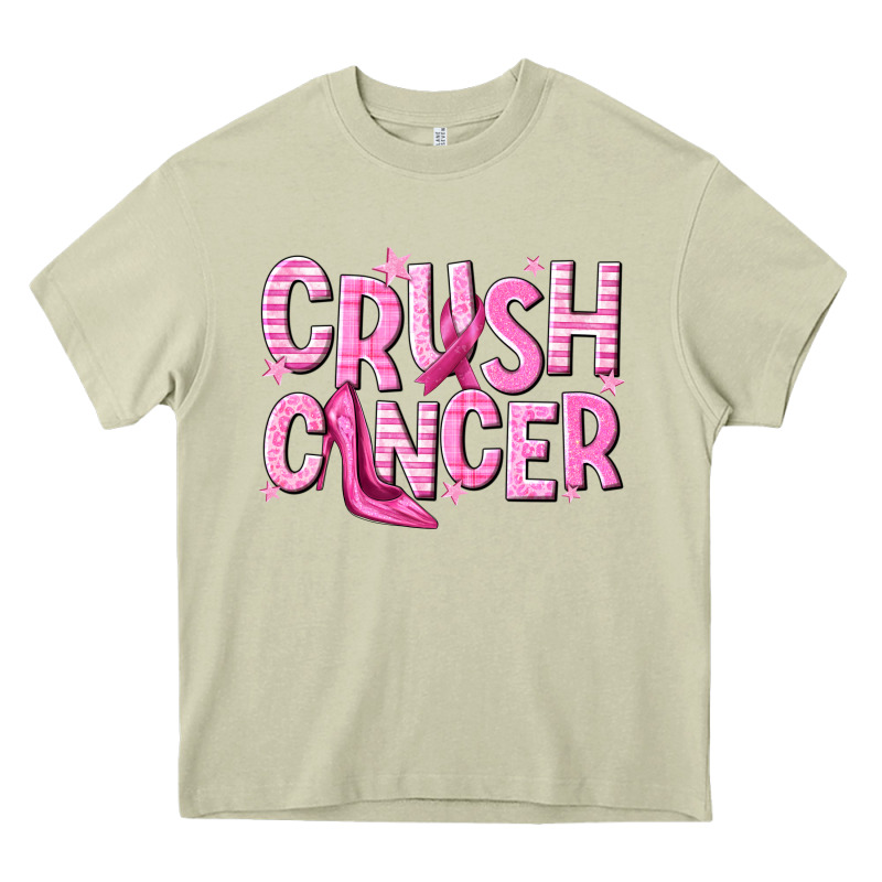 Crush Cancer Heavy Core Tee by NancyCooperArtShop | Teevron