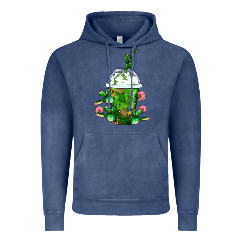 Western Cactus Cold Frappe Vintage Hoodie by FaDigitalArtStudio | Teevron