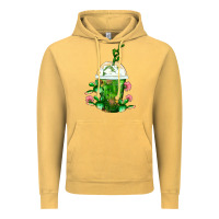 Vintage Mustard Western Cactus Cold Frappe Vintage Hoodie - FaDigitalArtStudio