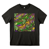 Asphalt mardi gras Louisiana crocodile leopard Heavy Core Tee - RanaPortraitStore