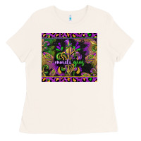 Bone mardi gras fleur de lis Ladies Tee - CowGirlArtShop
