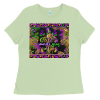 Matcha mardi gras fleur de lis Ladies Tee - CowGirlArtShop