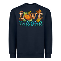Navy love fall y'all Heavyweight Sweatshirt - BarkalooDesign