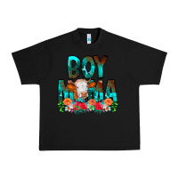 Black Boy Mama Flowers Cow Urban Heavy Tee - CowCowDesign