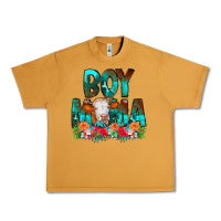 Peanut Butter Boy Mama Flowers Cow Urban Heavy Tee - CowCowDesign