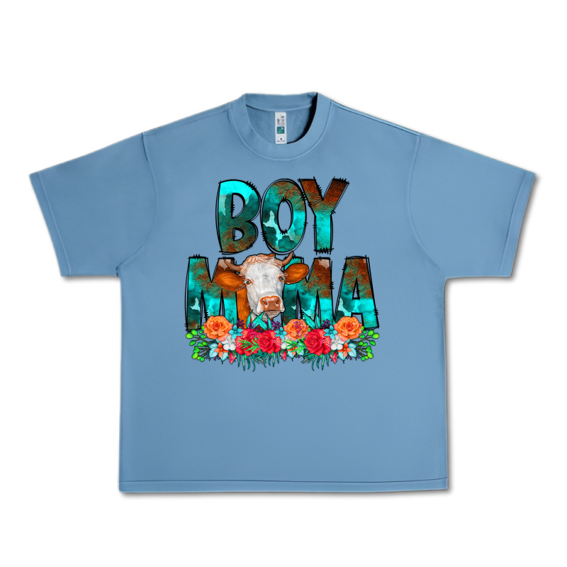 Boy Mama Flowers Cow Urban Heavy Tee by CowCowDesign | Teevron