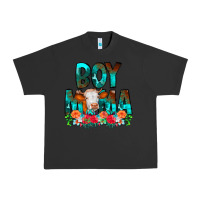 Pigment Black Boy Mama Flowers Cow Urban Heavy Tee - CowCowDesign