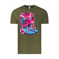 Vintage Olive valentine cowboy boots and hat olivia Vintage Tee - OliviaCreatesArt