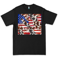 Black cowhide amerikan flag Premium Tee - TumblerDesignByShophia