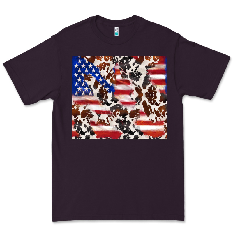 Cowhide Amerikan Flag Premium Tee by TumblerDesignByShophia | Teevron