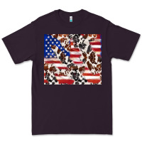 Plum cowhide amerikan flag Premium Tee - TumblerDesignByShophia