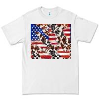 White cowhide amerikan flag Premium Tee - TumblerDesignByShophia
