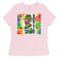 Bubblegum Pink peace love understand Ladies Tee - CowGirlArtShop