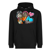 Black western leopard  racing  hearts Heavyweight Hoodie - AdoDesignShop