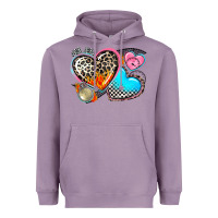 Lavender western leopard  racing  hearts Heavyweight Hoodie - AdoDesignShop