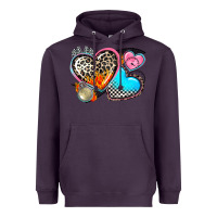 Plum western leopard  racing  hearts Heavyweight Hoodie - AdoDesignShop
