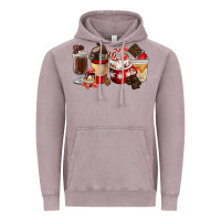 Vintage Zinc Chocolate Love Coffee Cups Vintage Hoodie - FaDigitalArtStudio
