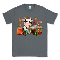 Charcoal Heather cow coffee cups christmas Classic Tee - CowGirlArtShop