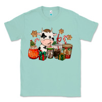 Seafoam cow coffee cups christmas Classic Tee - CowGirlArtShop