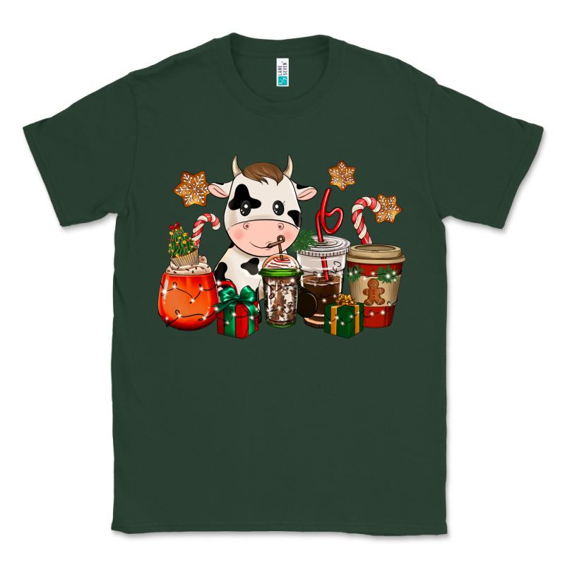 Cow Coffee Cups Christmas Classic Tee by CowGirlArtShop | Teevron